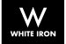 White-iron-white type black background